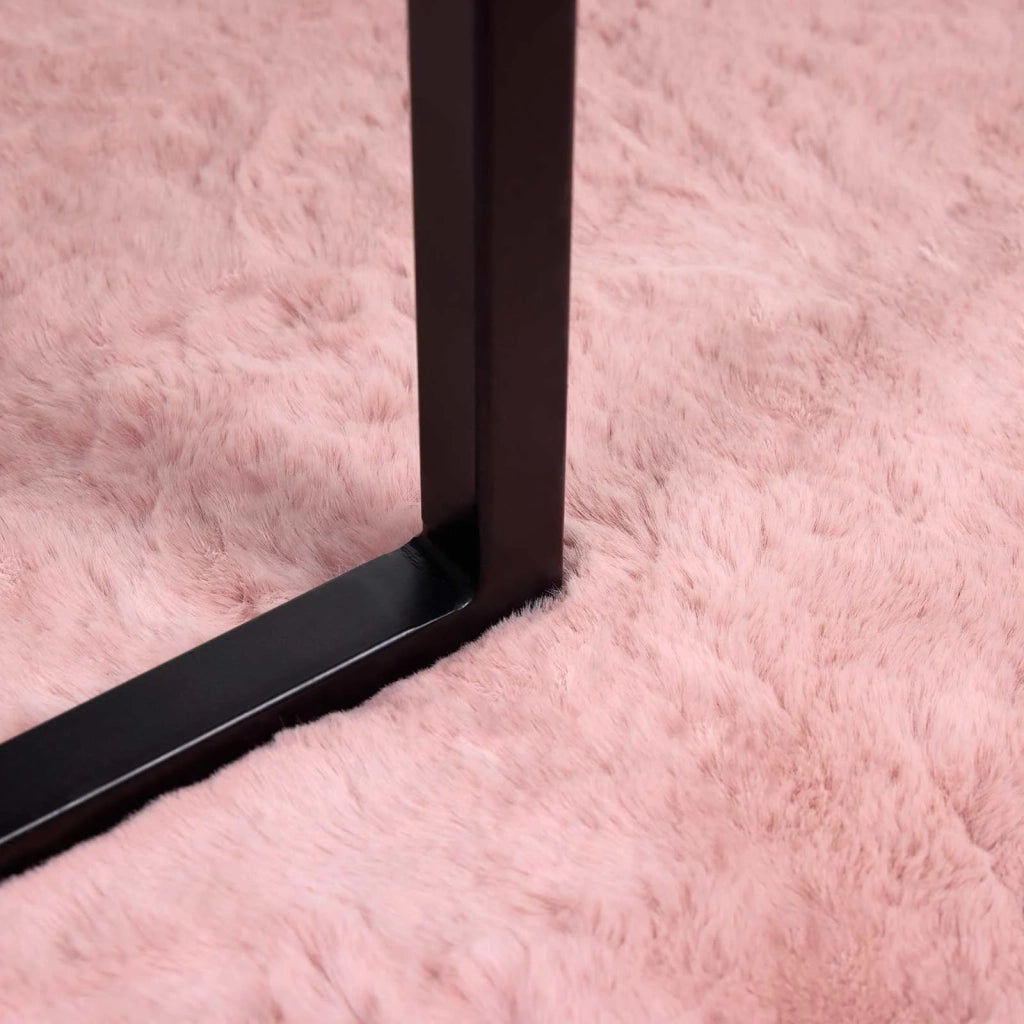 Tappeto antiscivolo in sintetica di coniglio OLITE Rosa 42021701