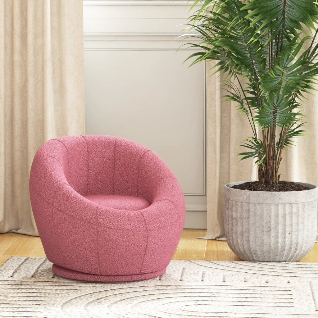 Sgabello Bambini ¨C Minimal ¨C Rosa, Teddy-Fleece, 60x56x48 cm