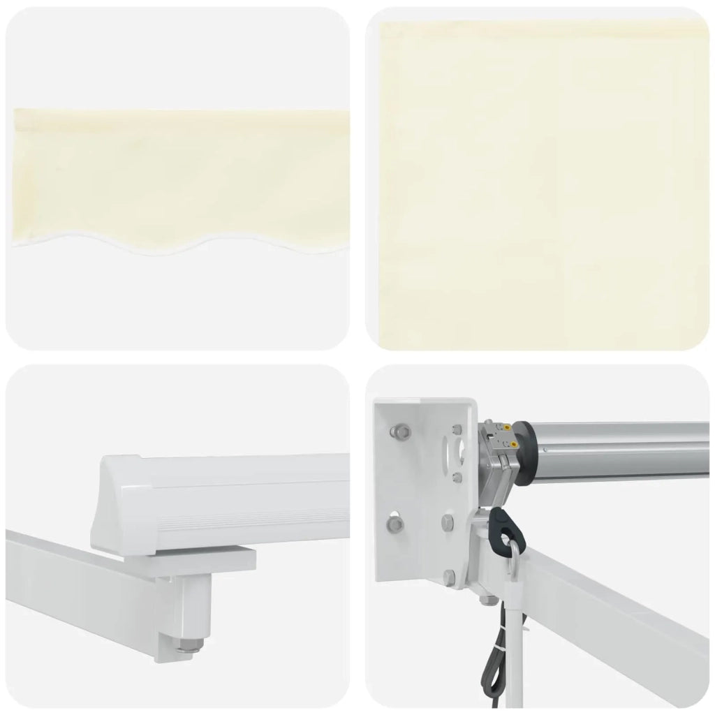 Tettuccio Elettrico Retrattile Crema e Bianco 4,5 × 3 m 3419988