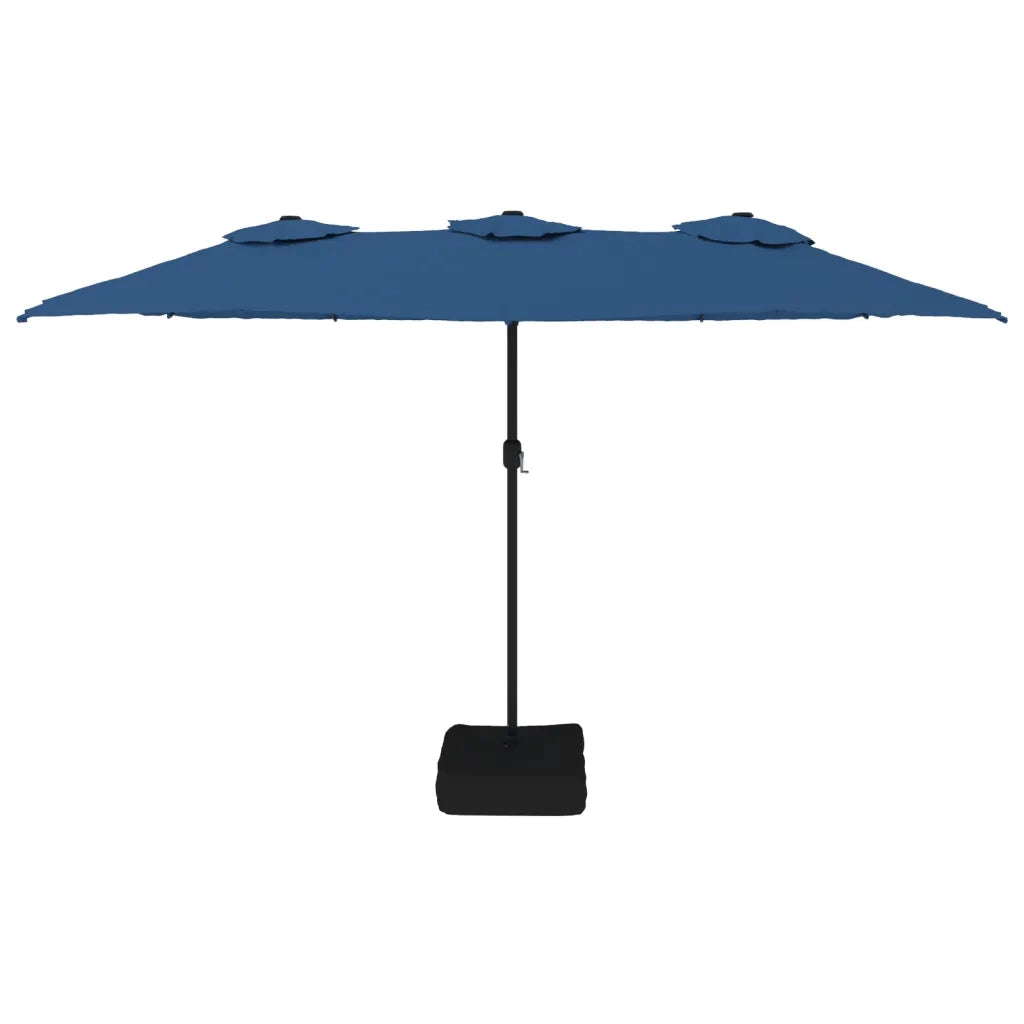 Ombrellone a Doppia Testa Azzurro 449x265 cm 362952