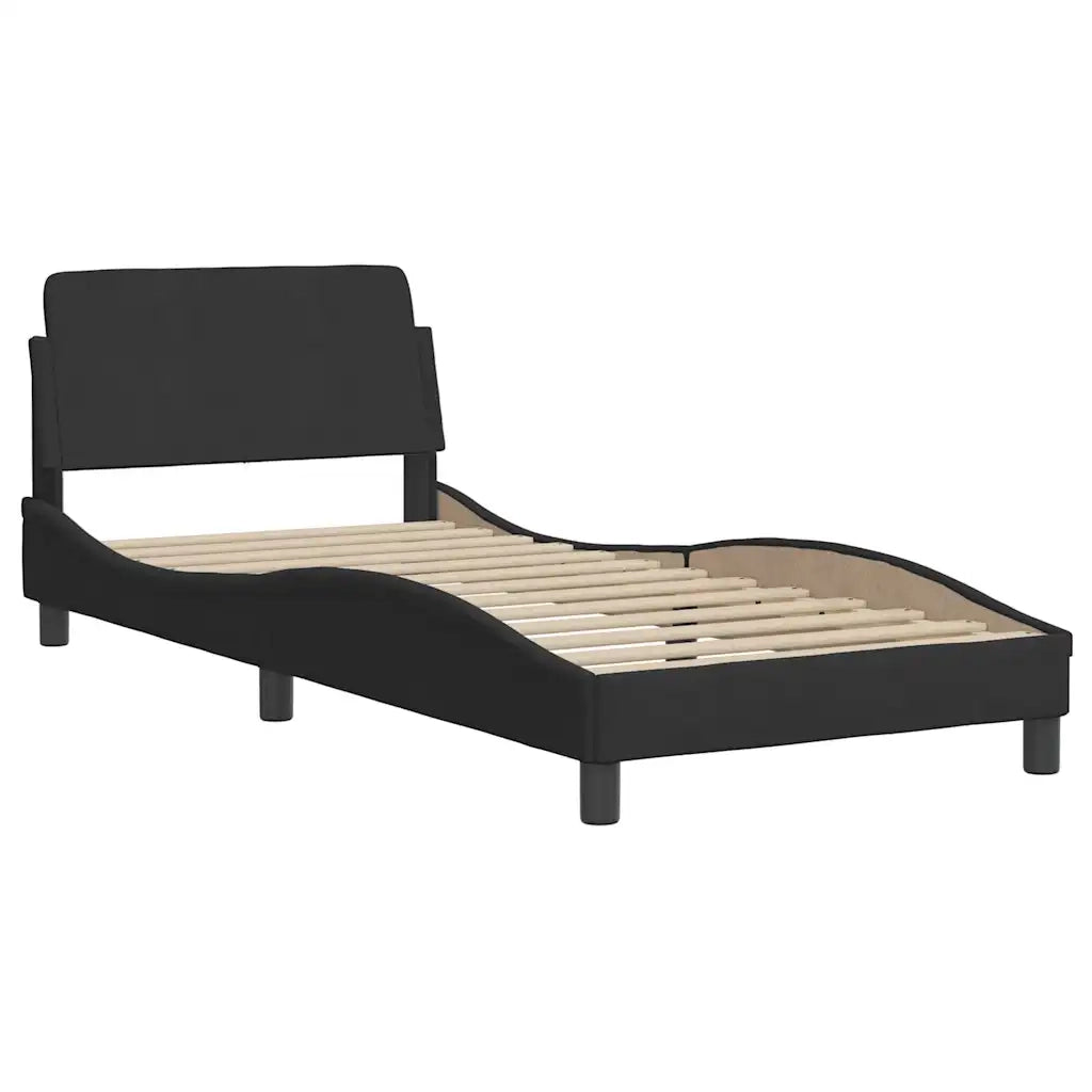 Giroletto senza Materasso Nero 90x200 cm in Velluto 3207901