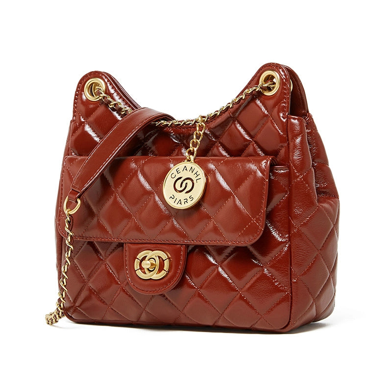Borsa e borsetta da donna in vera pelle marrone