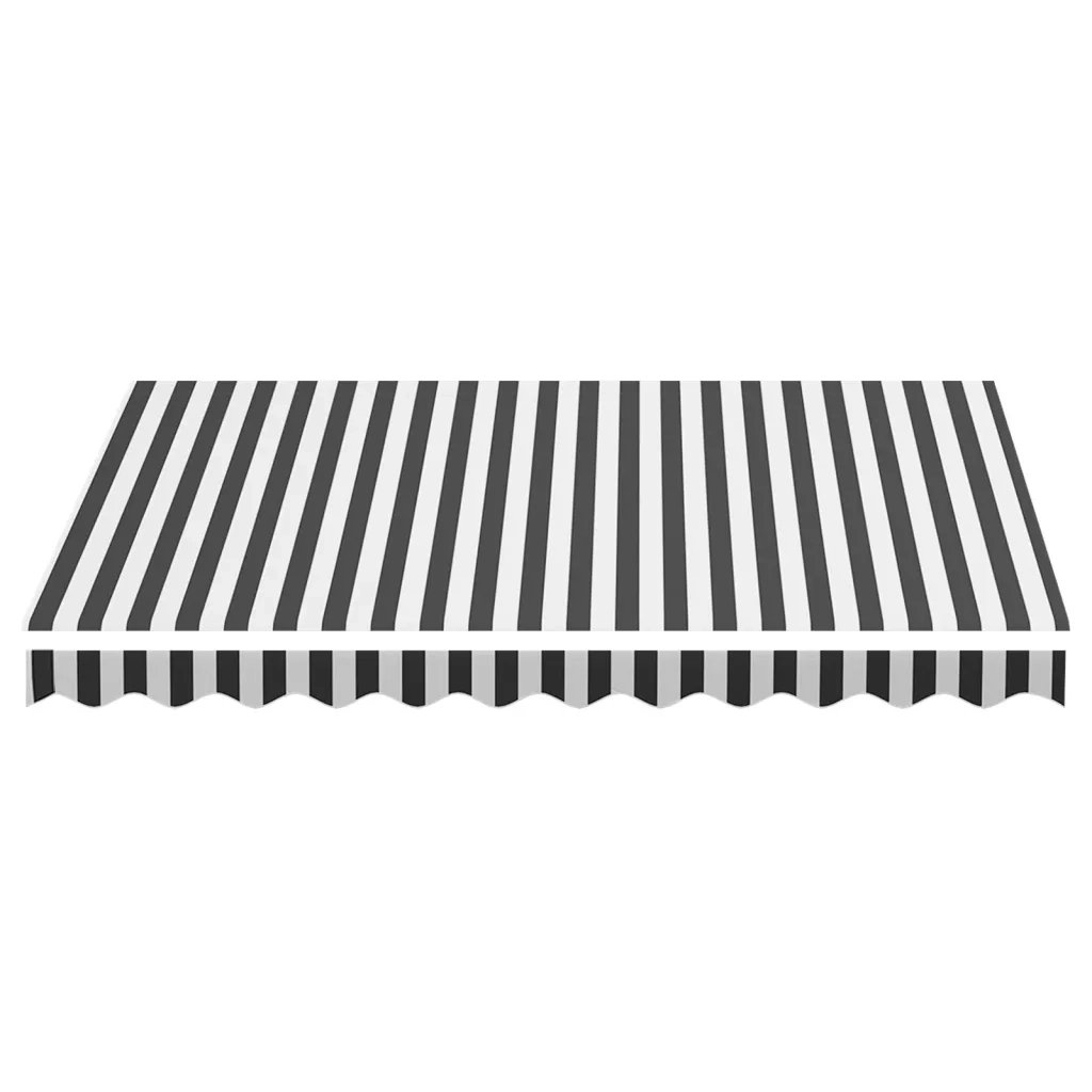 Tessuto di Ricambio per Tenda da Sole Antracite e Bianco 3x2,5m 311985