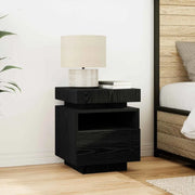 Armadio da Notte con cassetto Rovere Nero 40 x 39 x 48,5 cm 862186