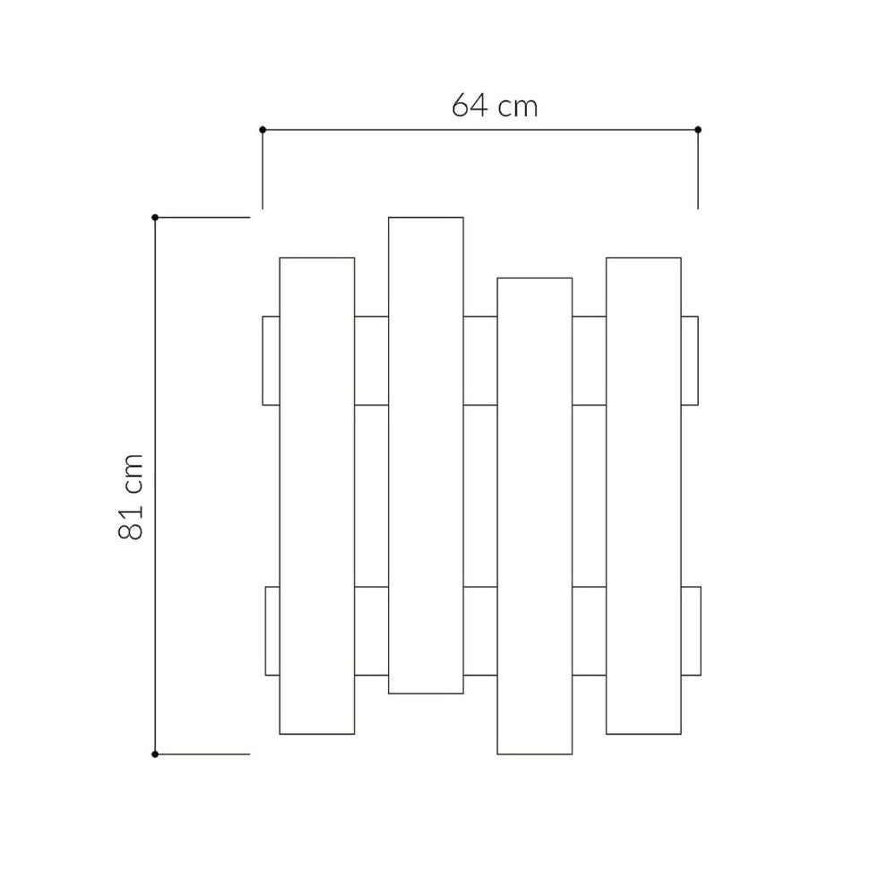 Appendiabiti a muro Wave 8 ganci colore cashmere