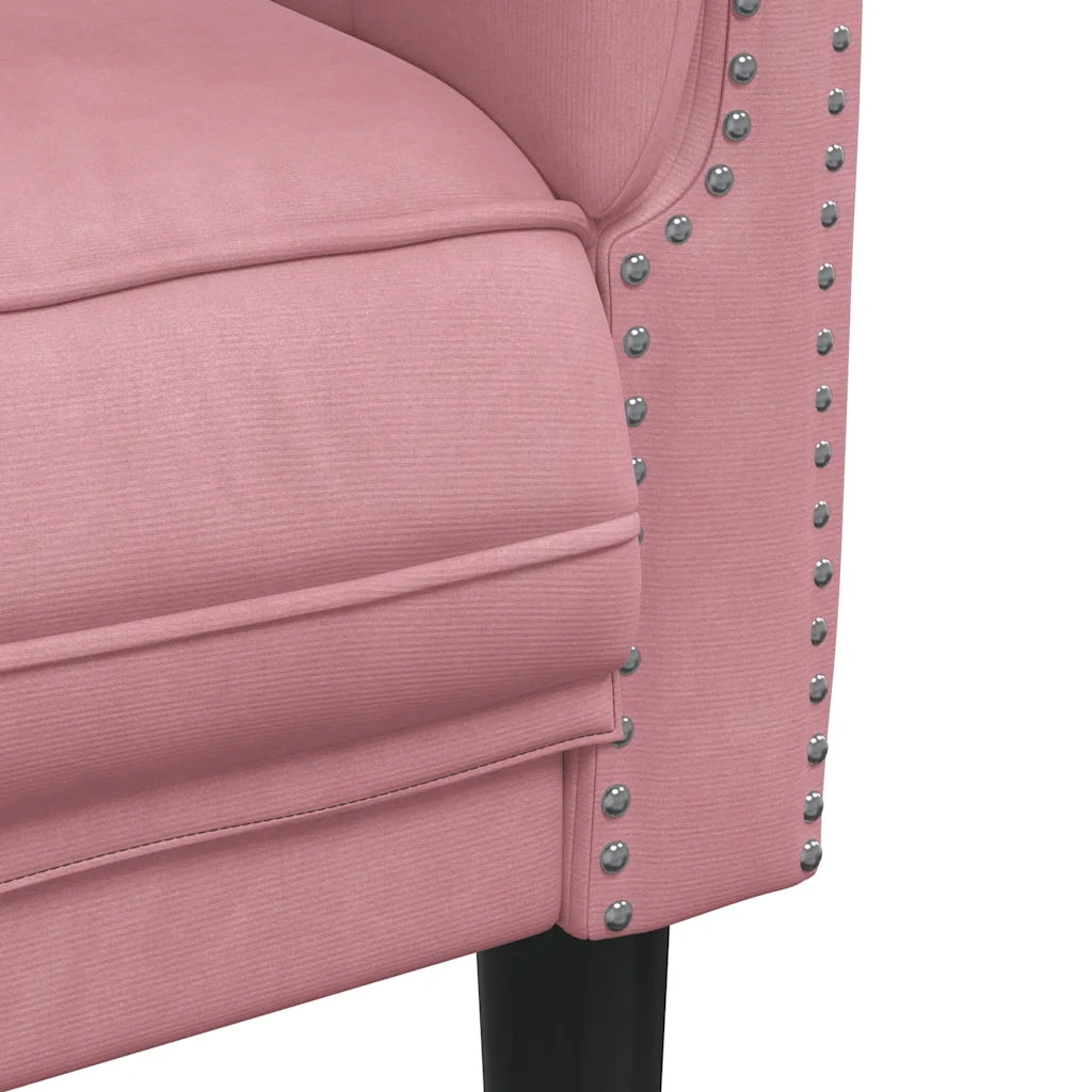 Poltrona | Sedia Relax Rosa in Velluto