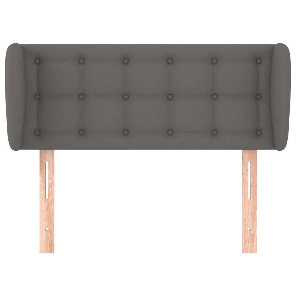 Testiera ad Orecchio-Testata con Orecchie Grigia 83x23x78/88 cm in Similpelle 244834