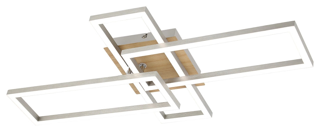 Plafoniera LED 24W cromato satinato moderna Ashton Rabalux