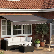 Cornice per Tenda Manuale con LED Antracite 3 x 2,5 m 3420803