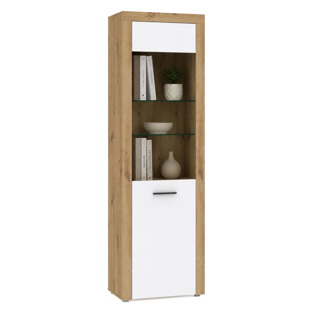 Mobile Espositore Lohalime, Vetrina 5 Ripiani, 65x42x192h cm Bianco
