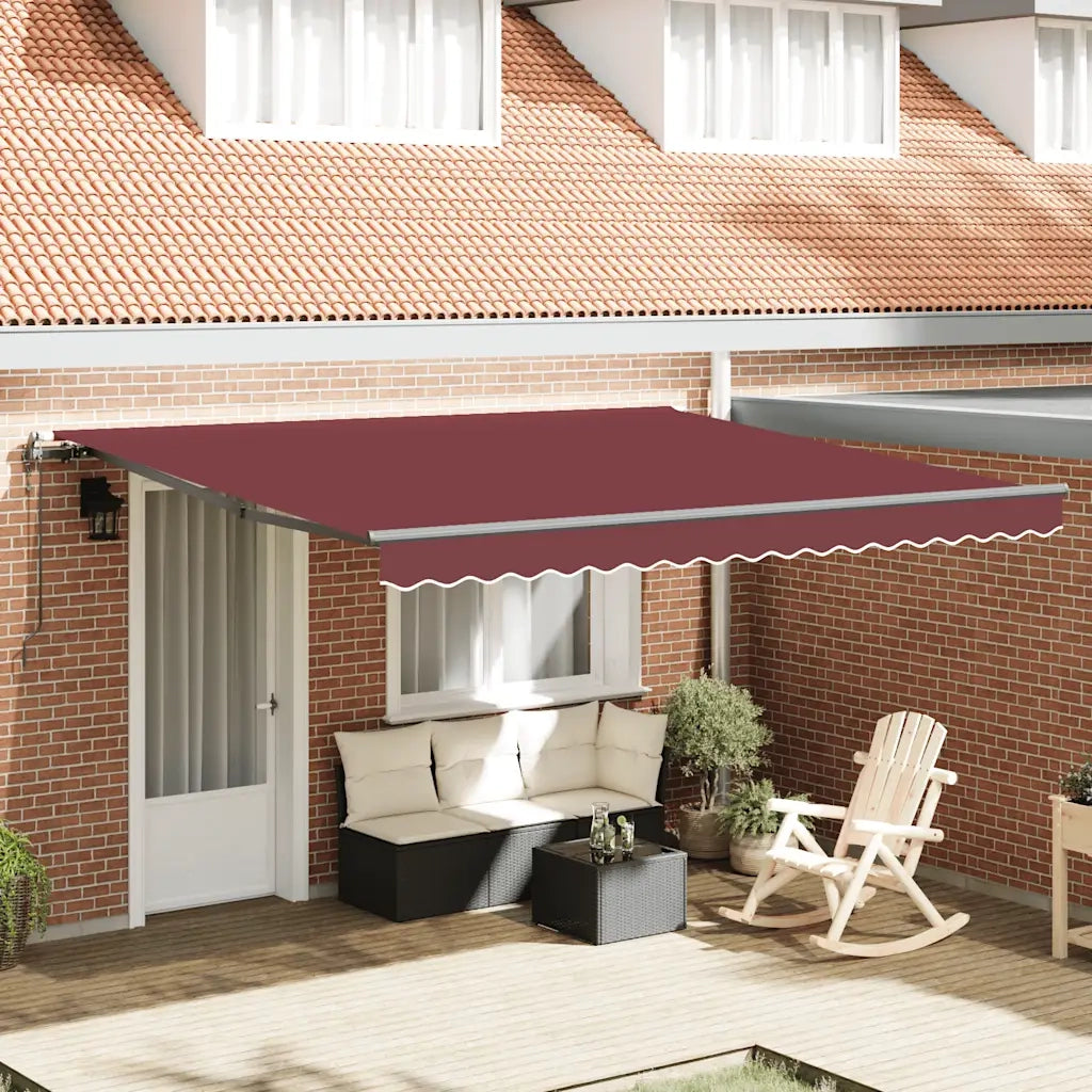 Tenda da Sole Retrattile Automatica Bordò 400x300 cm 3310188