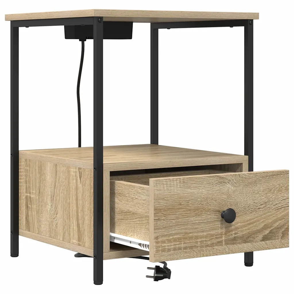 Comodino | Armadio da Notte | Mobiletto da notte con cassetto Rovere Sonoma 42 x 41 x 56 cm
