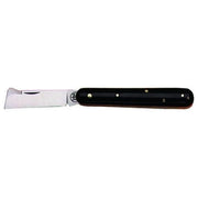 DUE BUOI 202P Coltello da Innesto Lama in Acciaio al Carbonio C100 Manico in Plastica Nera colore Nero