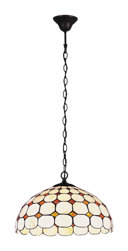 Lampada a sospensione Tiffany Rabalux Marvel 2xE27 bronzo