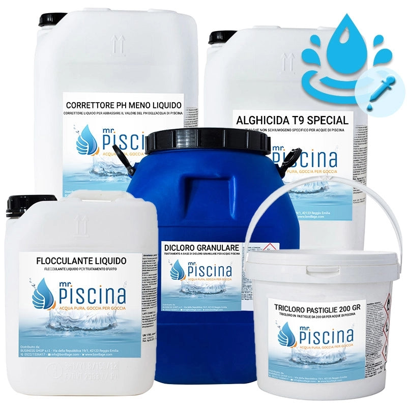 KIT PH CONTROL per mantenimento acqua piscina Volume piscina: Da 100 a 200 m³