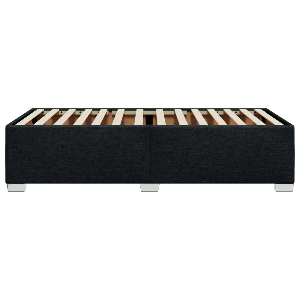 Letto singolo | Letto per adulti | Giroletto senza Materasso Nero 80x200 cm Tessuto