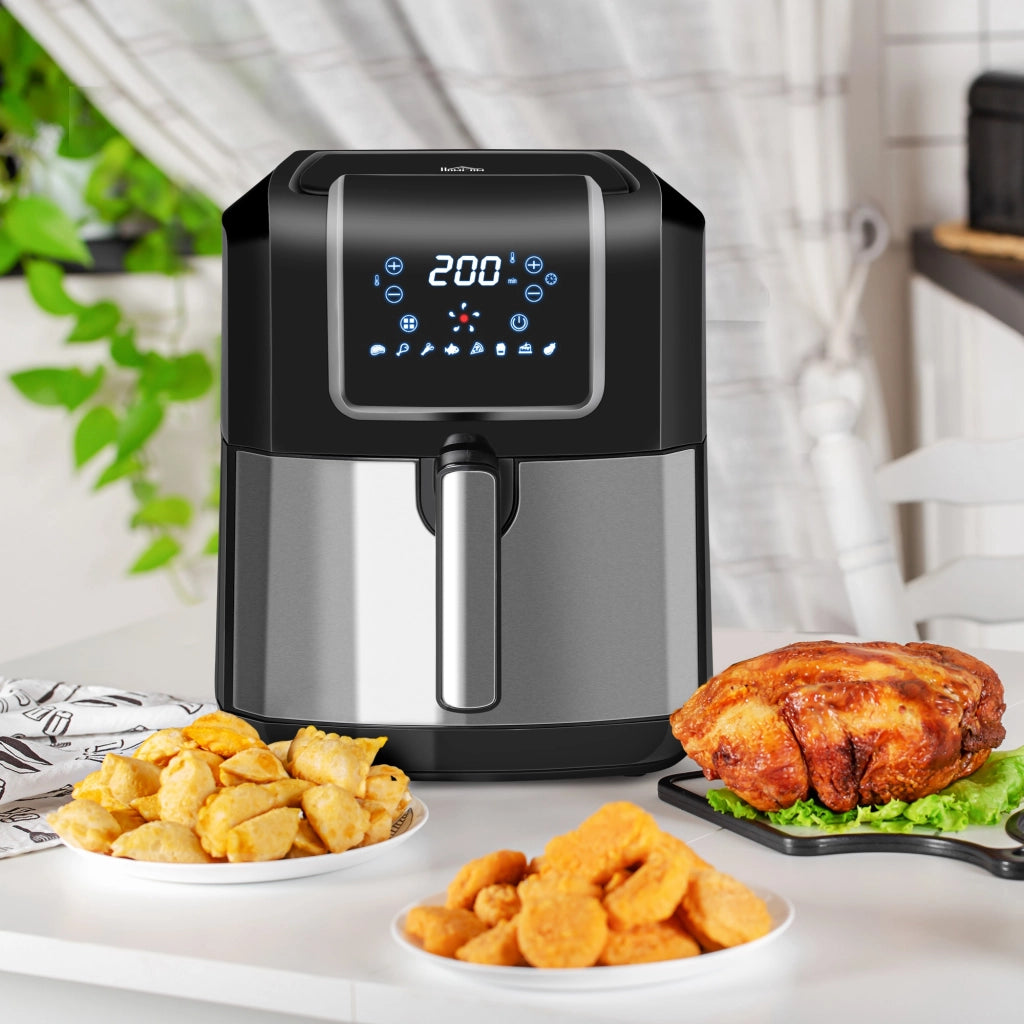 Friggitrice ad Aria 6,5L 1700W con 8 Programmi e Cestello ¨C Minimal ¨C 36,5x29x33,8 cm Nero