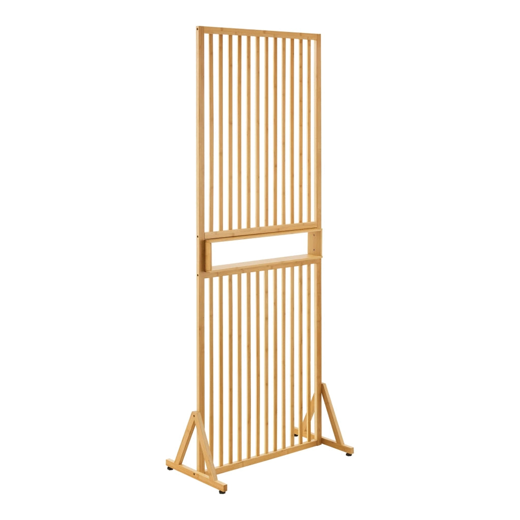 Paravento pieghevole 197 x 76 x 40 cm bambù naturale 03_0010227