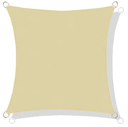 AIO FACTORY 5x5 m Vela Ombreggiante Impermeabile Beige - Vela Parasole da Giardino