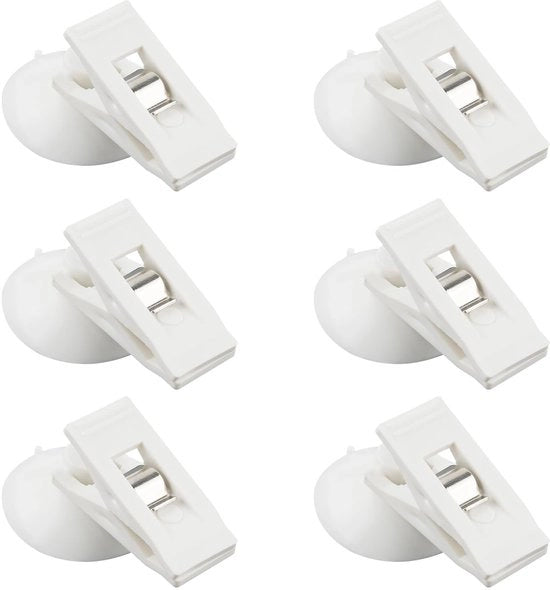 Clip per tenda doccia in PVC/ABS - 6 pezzi - 5 cm di lunghezza