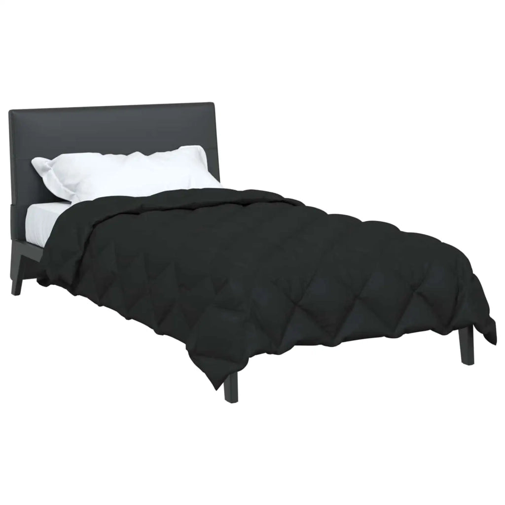 Piumone | Duvet Invernale Nero 155 x 220 cm Microfibra