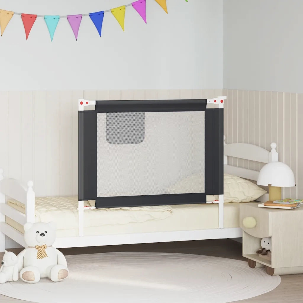Sponda Letto Sicurezza Bambini Grigio Scuro 100x25 cm Tessuto cod mxl 78073