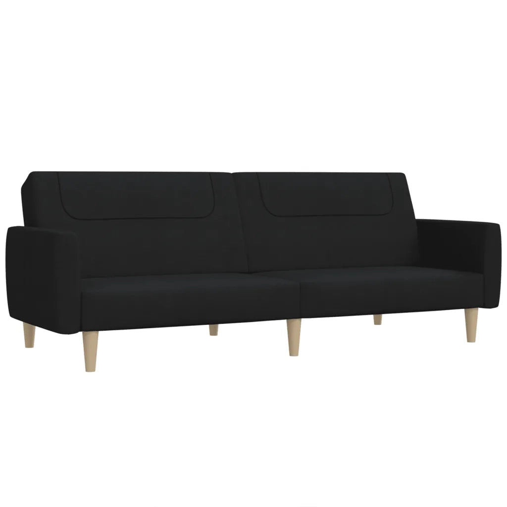 Divano letto | Sof¨¤ letto | Letto singolo a 2 Posti Nero in Tessuto