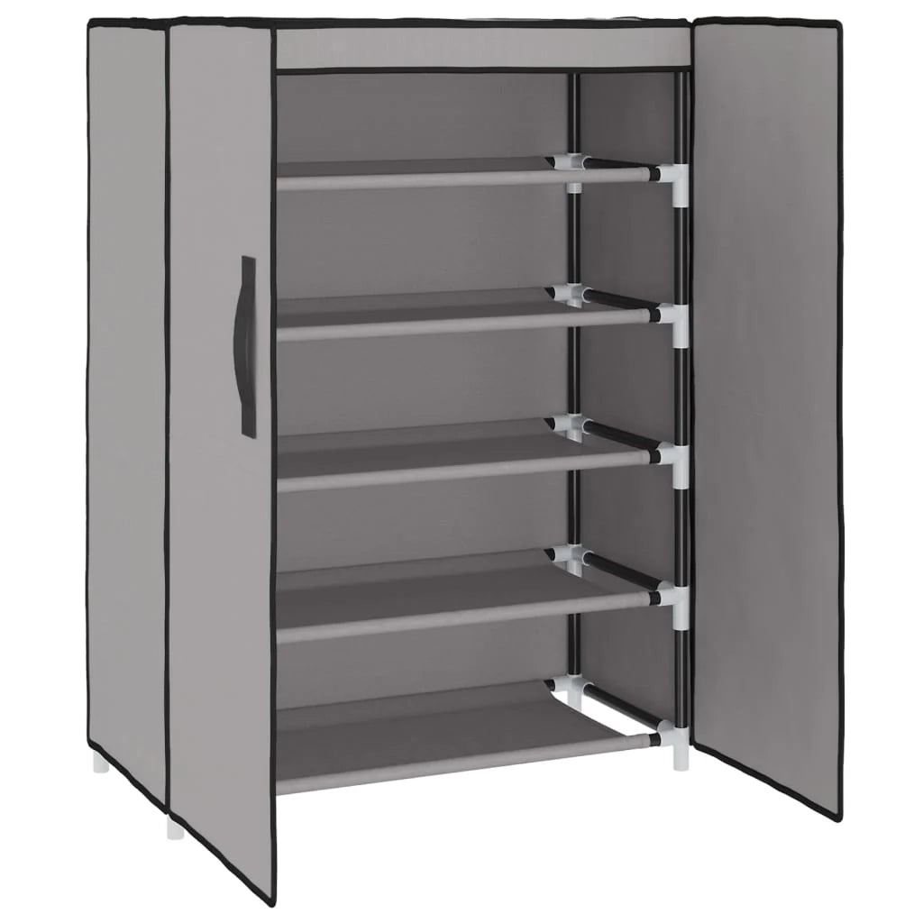 Scarpiera mobile contenitore per scarpe mobile ingresso/corridoio/soggiorno 60 x 28 x 90 cm tessuto grigio 02_0021775