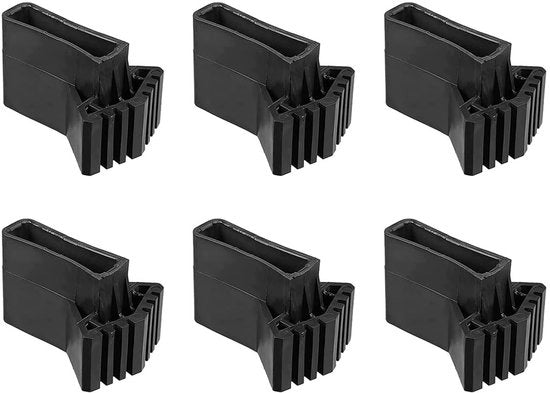 Set di Piastra di Protezione in Gomma per Scale - Protezione per Scale Telescopiche - Piastra di Protezione per Scale 40x20 - Accessori Antiscivolo - Adatto per Scale Telescopiche - Piastra di Protezione in Gomma morbida e Elastica - Protezione per Scale