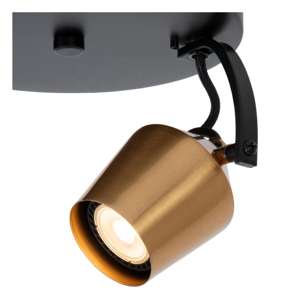 Faretto soffitto moderno EMILE 2xGU10 oro/nero Lucide