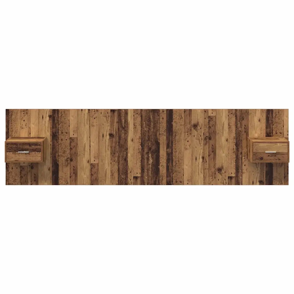 Testata con Comodino 3 pcs Legno vecchio Legno multistrato 3415737