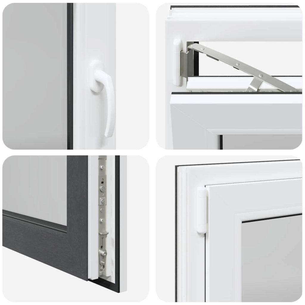 Finestra per Soffitta RISOR 90 x 50 cm PVC e Vetro Antracite CFW6531962