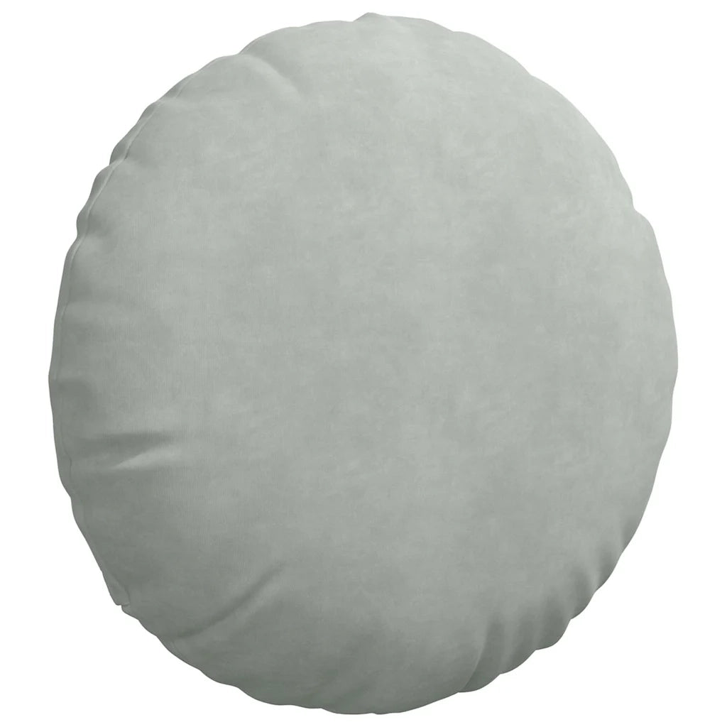 Cuscini per Seduta 2 pcs Grigio chiaro Ø50 x 19 cm Velluto 42014174
