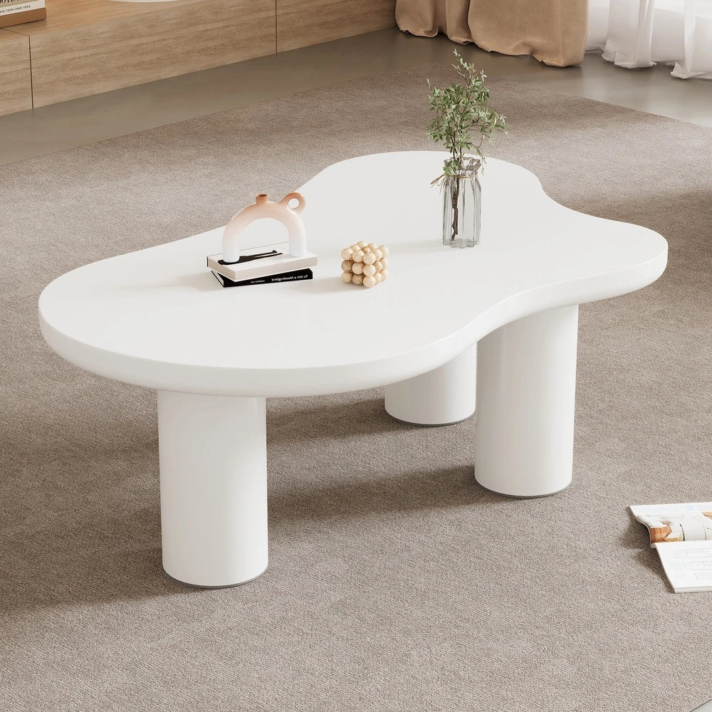 Tavolino da Caff¨¨ Forma Nuvola ¨C MINIMAL ¨C MDF e PVC, 107x66x40.5 cm
