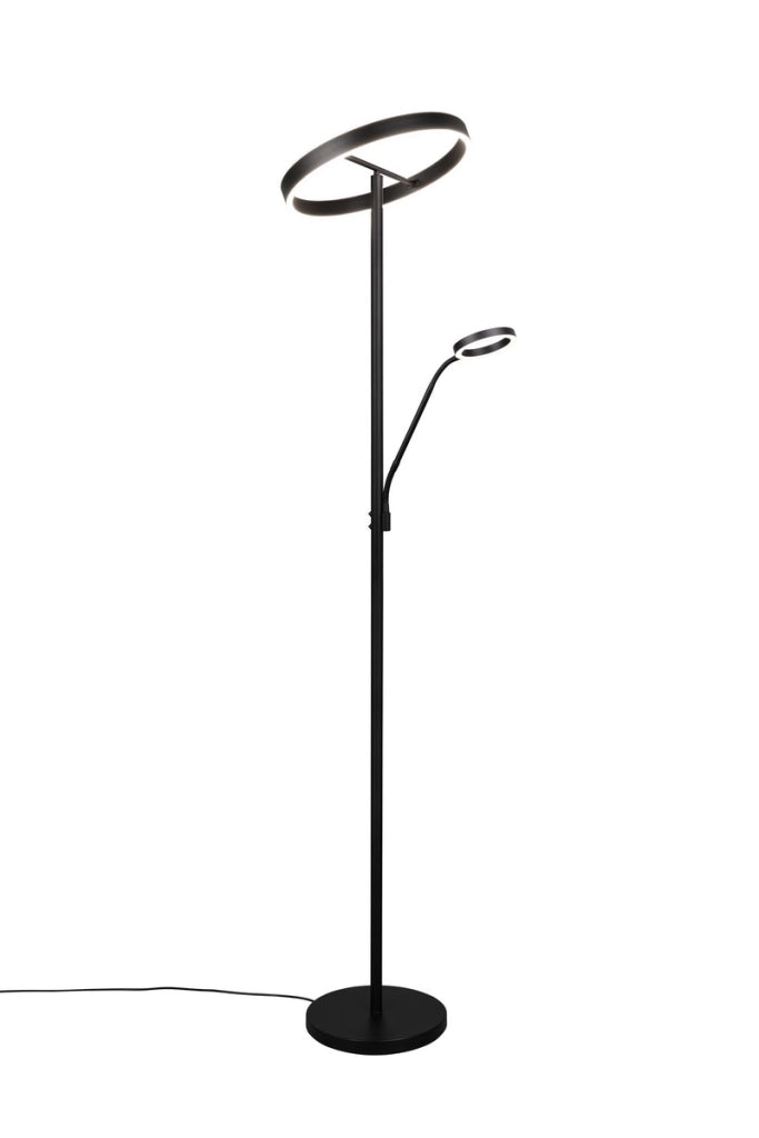 Lampada da terra LED nera dimmerabile 180cm Trio Willis