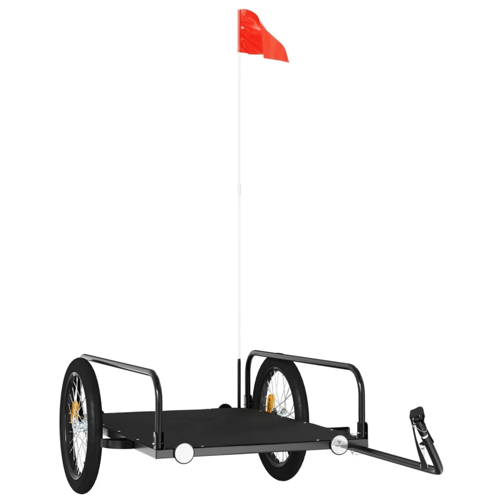 Carrello rimorchio trasporto biciclette 135 x 70 x 37 cm ferro nero 02_0044064