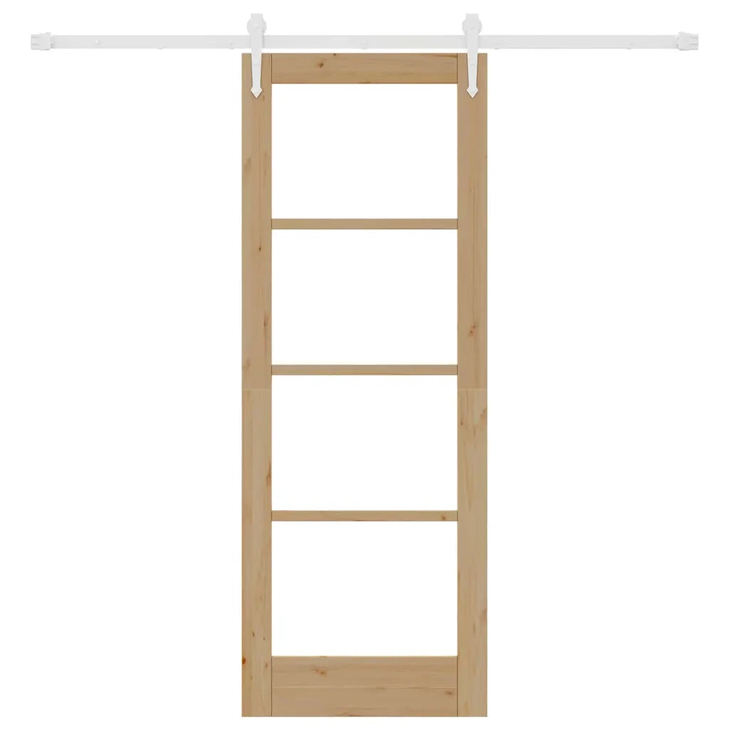Porta Scorrevole Marrone 73.5 x 198.5 cm Legno e metallo 3332407