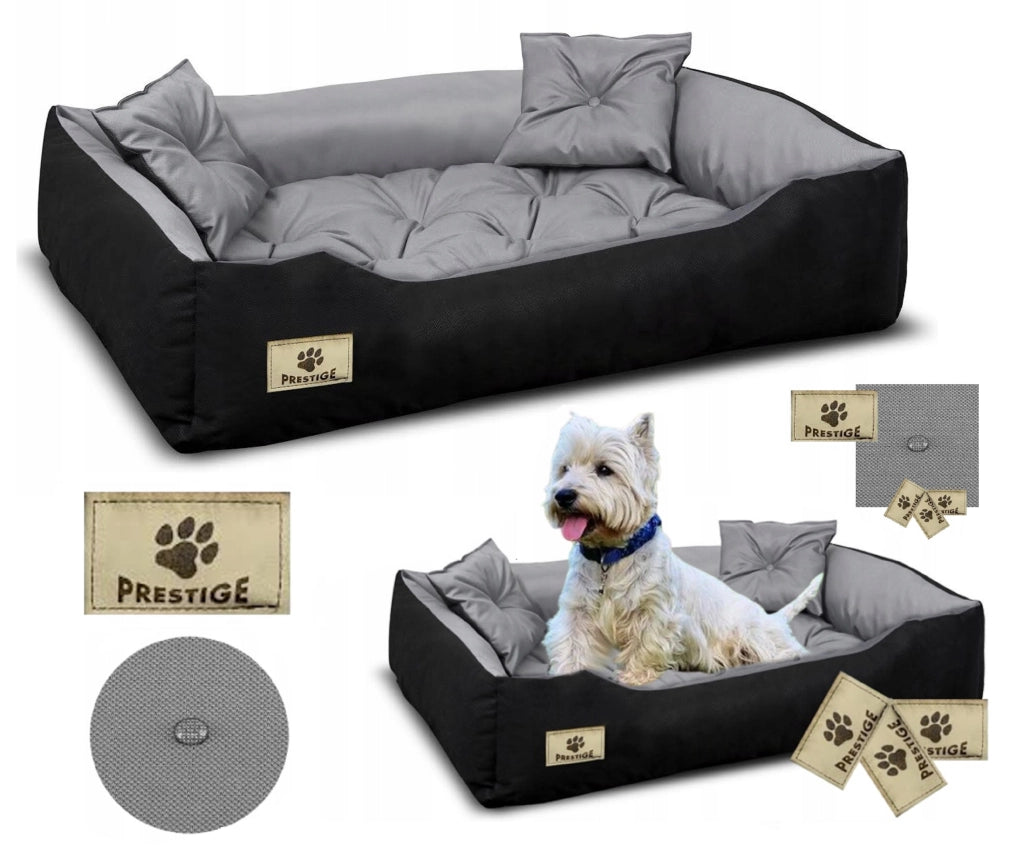 AIO FACTORY 75x65 cm PRESTIGE Letto per cani impermeabile grigio