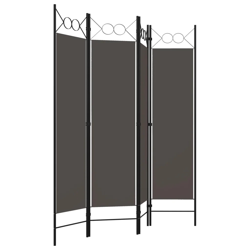 Divisorio Ambienti | Divider per stanze | Paravento a 4 Pannelli Antracite 160x180 cm