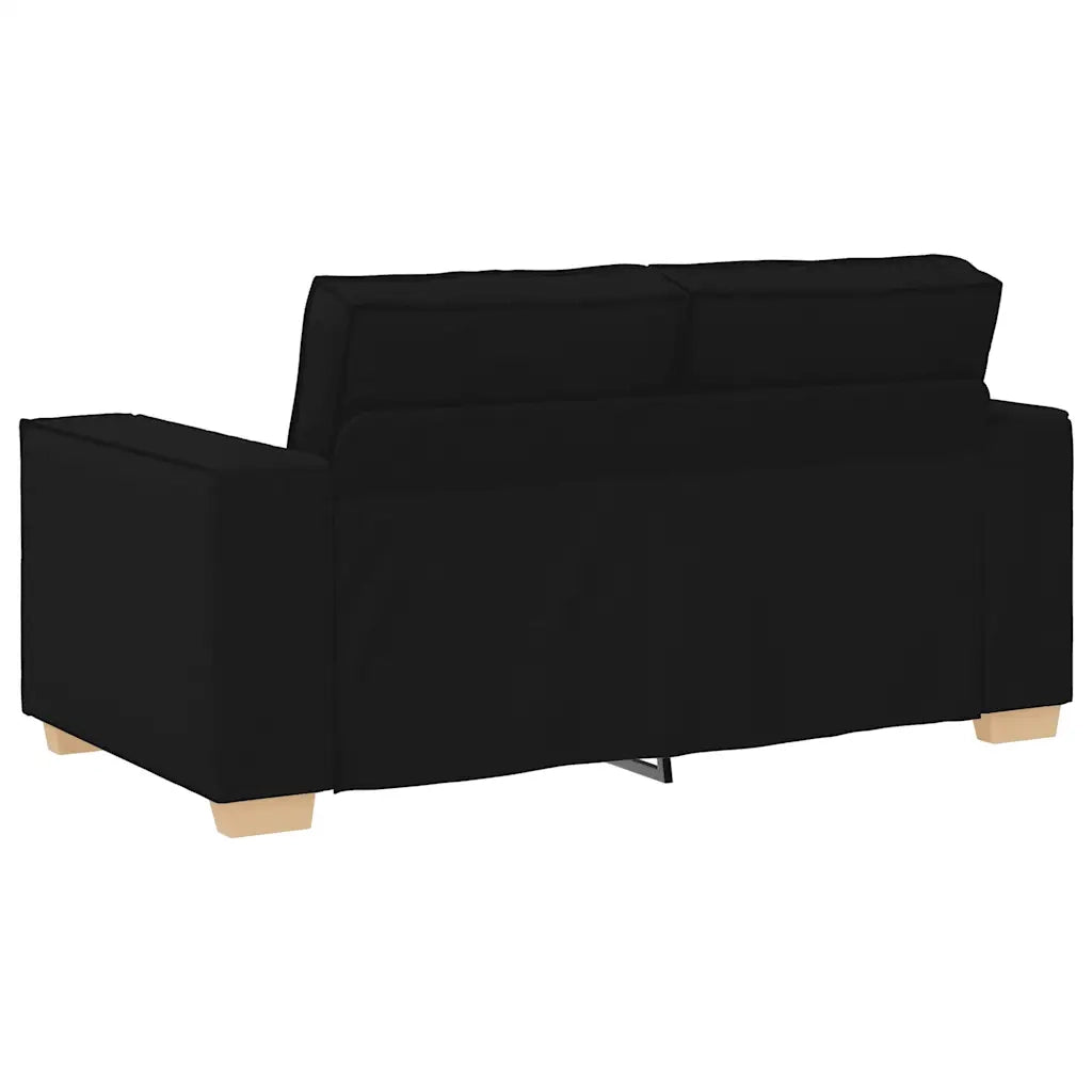 Divano a 2 Posti-Sofa 2 Posti Nero 120 cm Tessuto