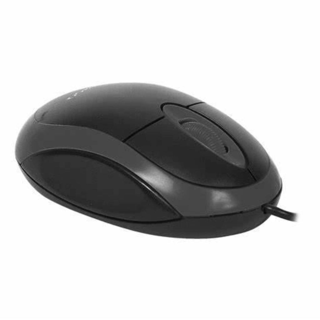 OMEGA Mouse con Filo Notebook USB-A 1200dpi 2 tasti design Ergonomico Black OM06VB