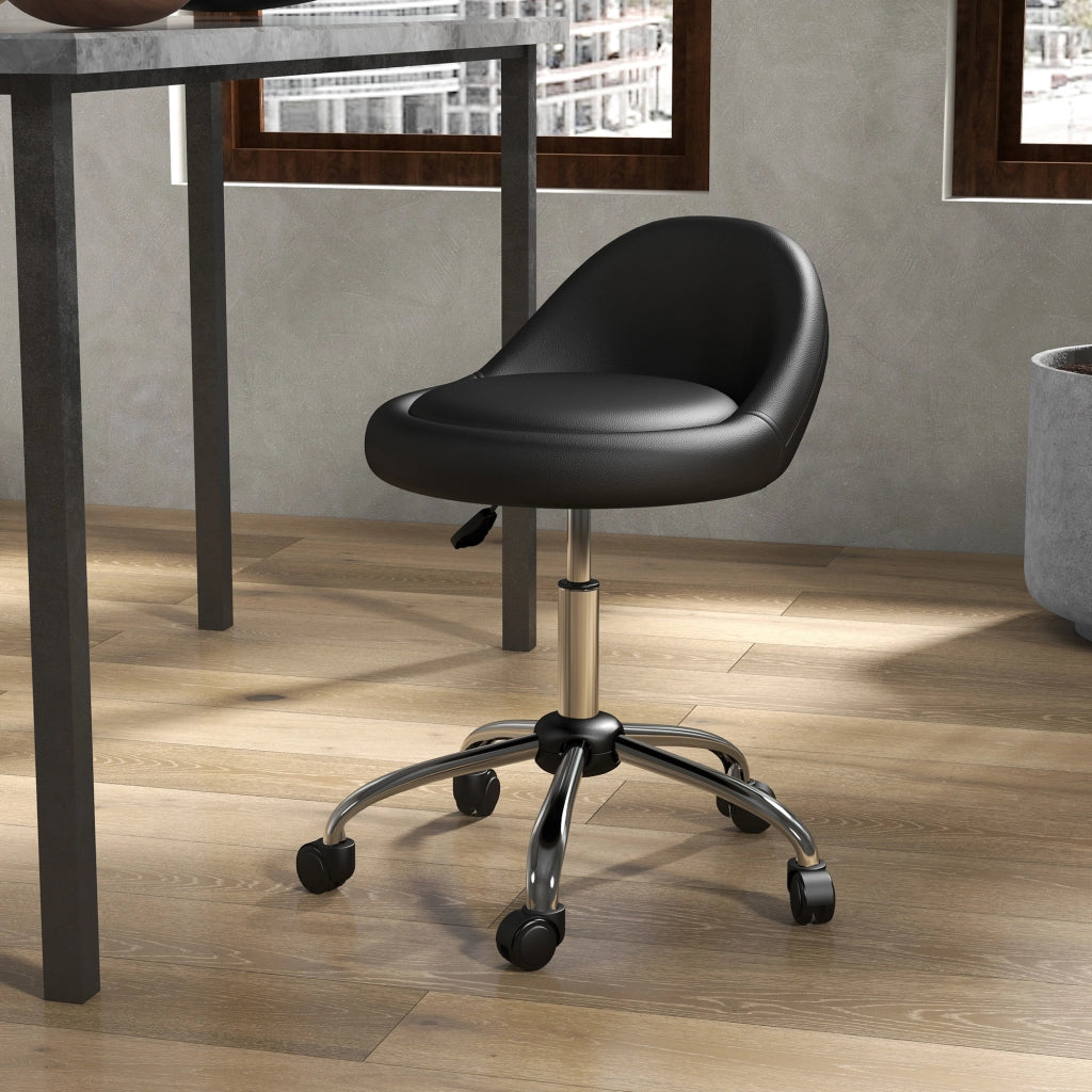 Sgabello con Ruedas ¨C zephmum ¨C Nero ?50x63-83 cm