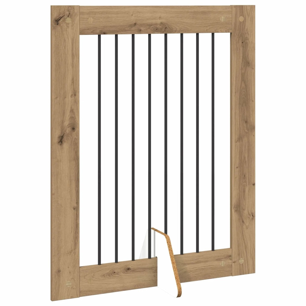 Cancello per cani pieghevole con supporti 2 pz 160,5 cm 892042