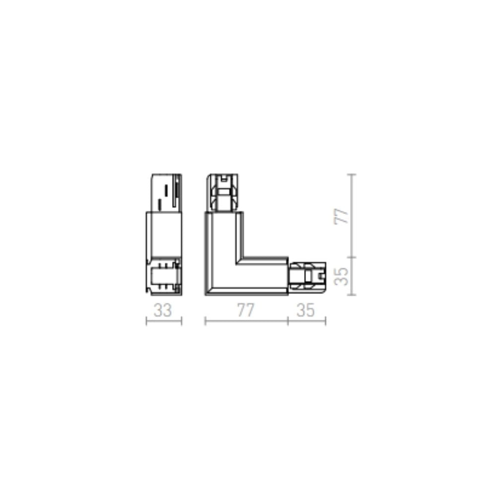 EUTRAC 2m binario trifase Bianco 230V