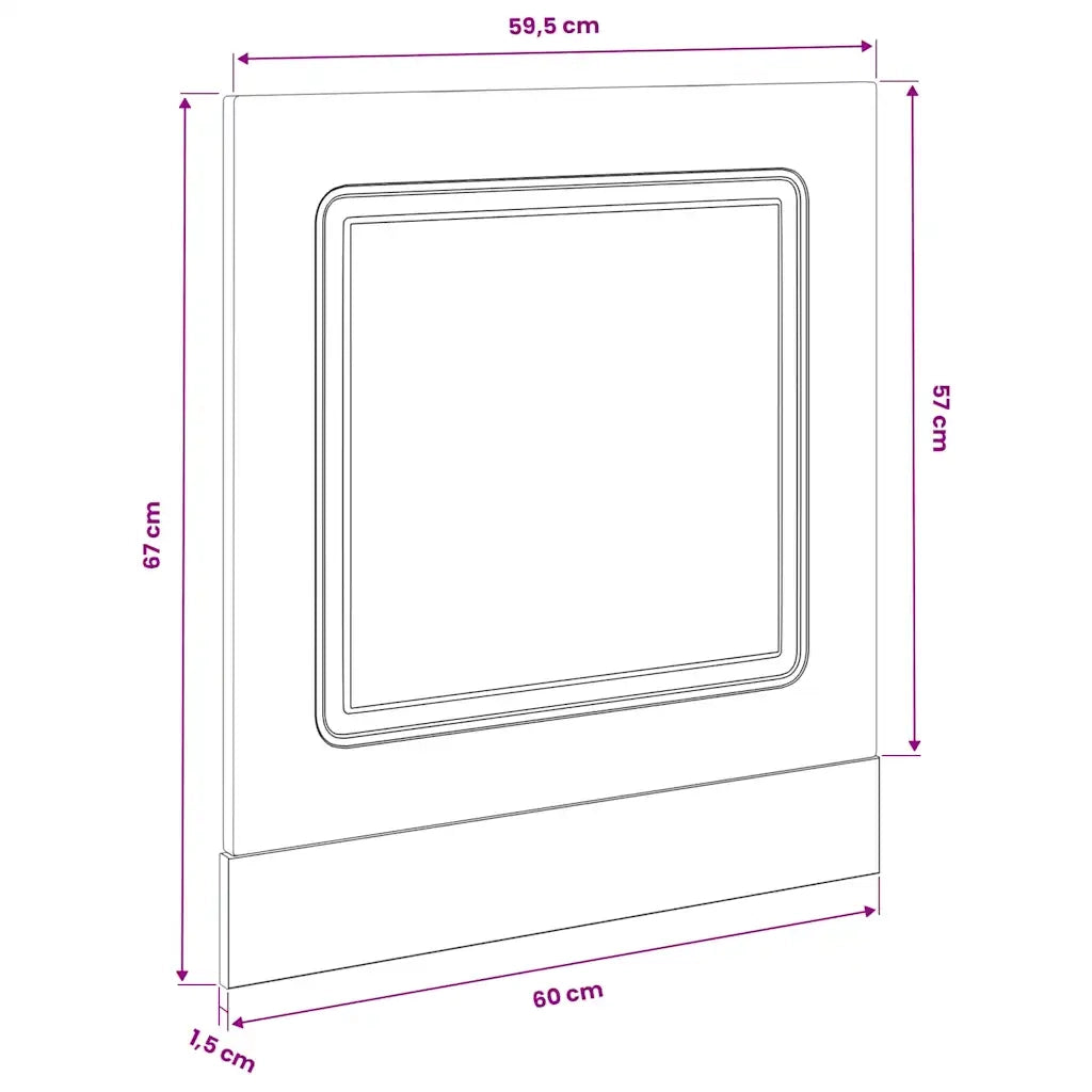 Pannello Lavastoviglie Kalmar Legno Antico 60x1,5x67 cm