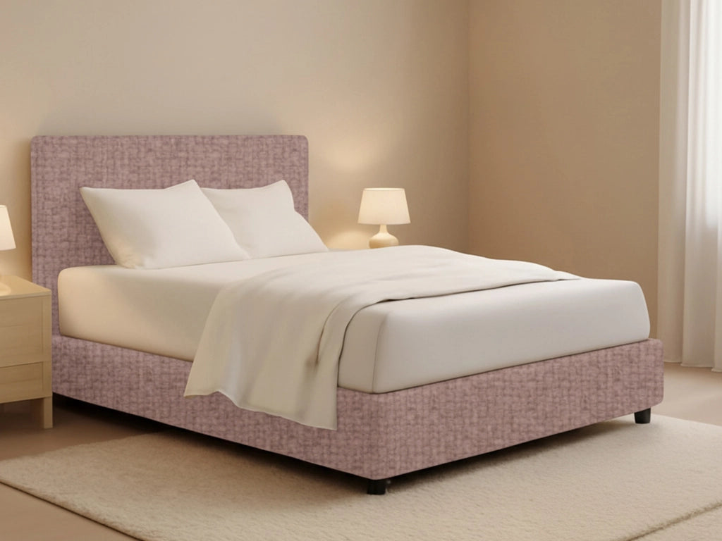 Gosport, Letto Piazza e Mezza Sfoderabile Made in Italy, Rosa Antico