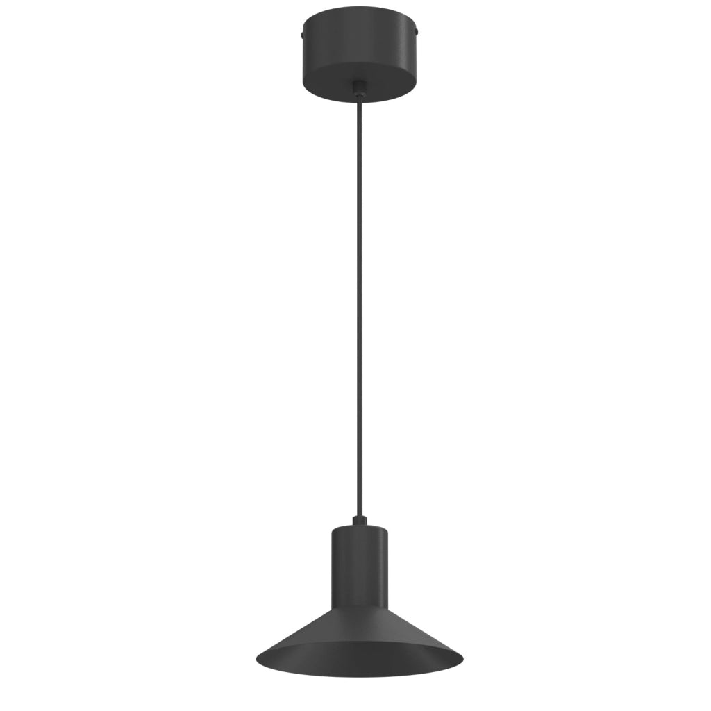 Lampada sospesa Nox cono schiacciato nera GU10 Luminex