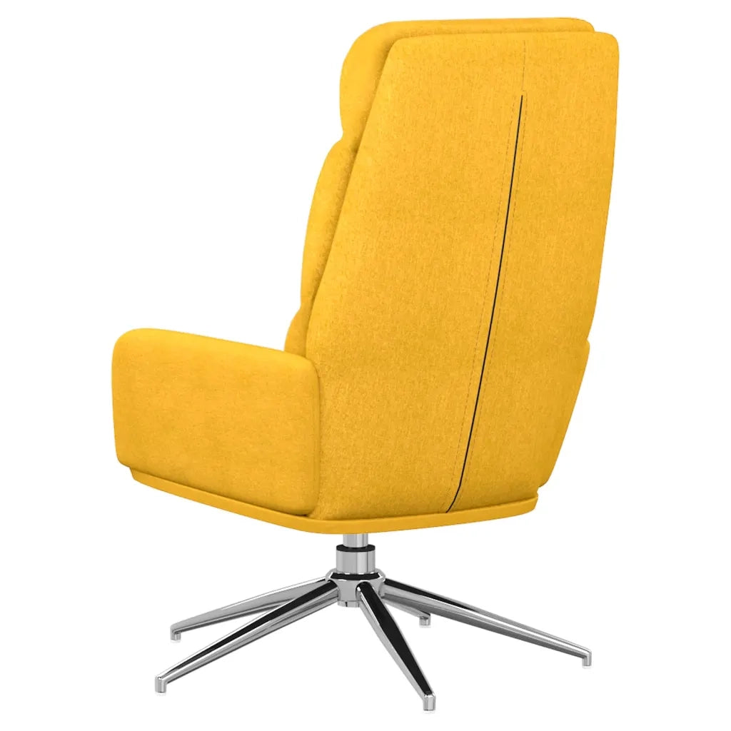 Sedia Rilassante Giallo Senape in Tessuto 341137