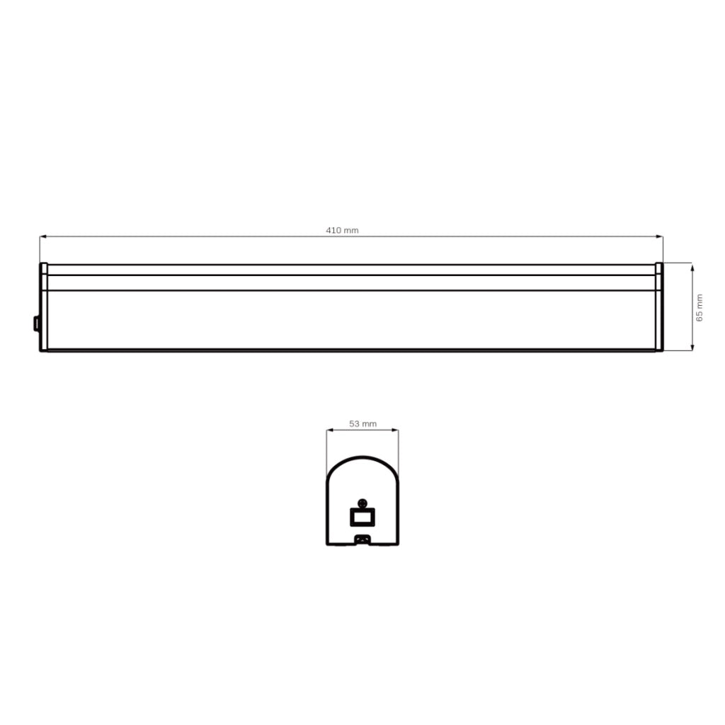 Applique bagno specchio LED 8W 4000K nera 41cm IP44