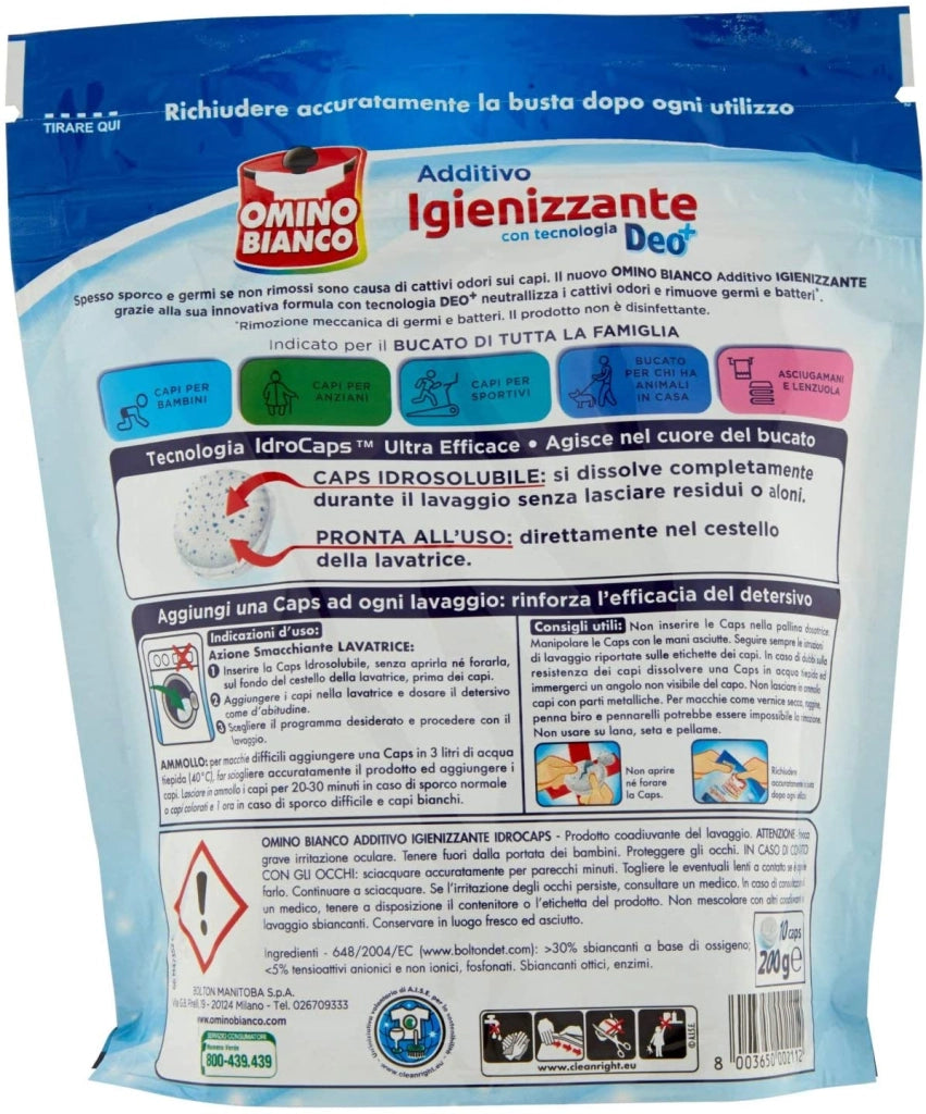 OMINO BIANCO IDROCAPSULE IGIENIZZANTE 10 CAPS